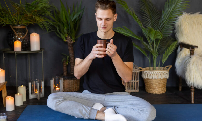 Meditation for beginners in a serene indoor setting
