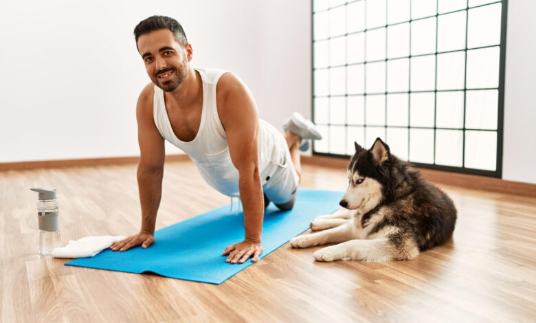 Back strength exercises with bird dog pose