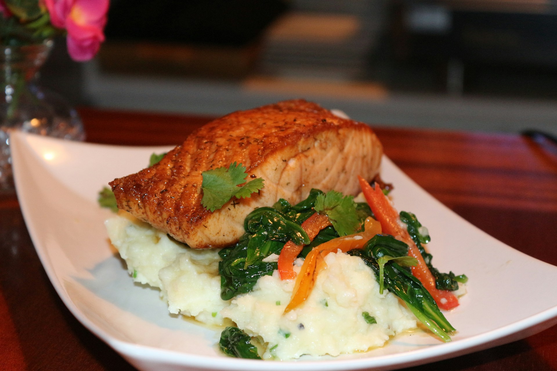 Stress-relieving foods like salmon for mental health