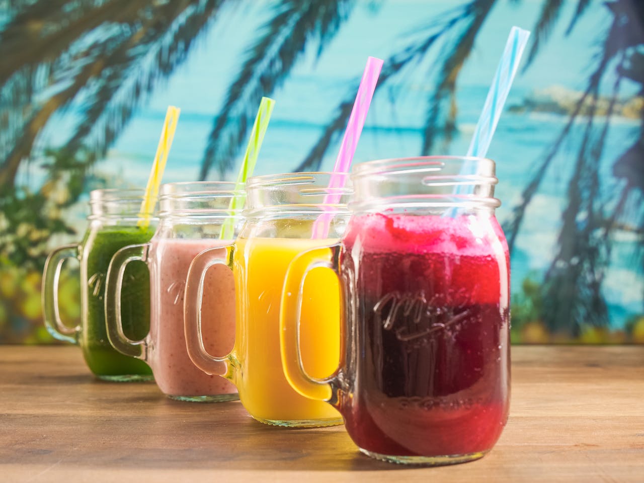 Easy vegan breakfast smoothies with tropical flavors