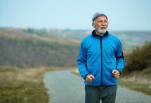 Stress relief exercises with outdoor walking