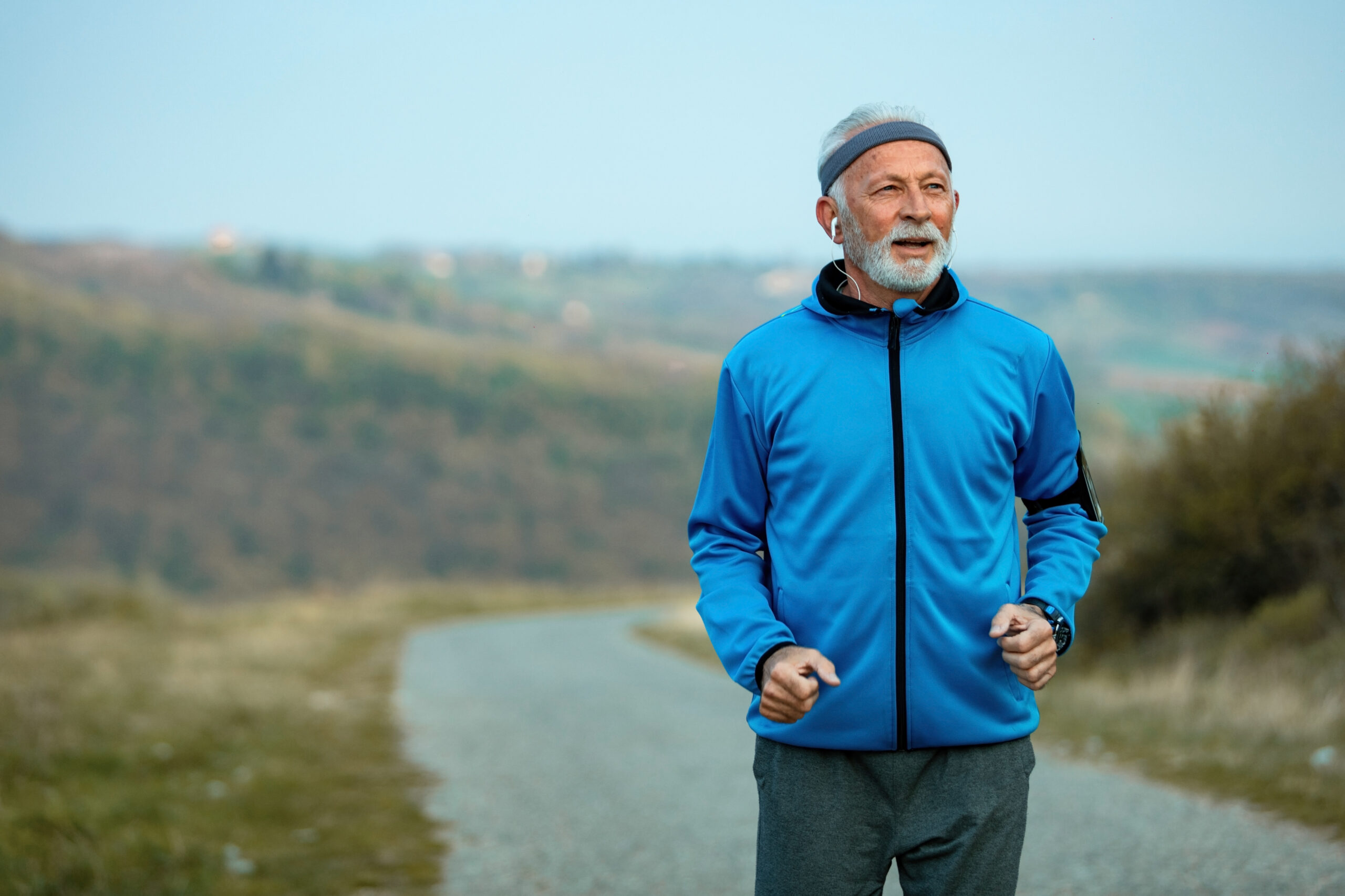 Stress relief exercises with outdoor walking