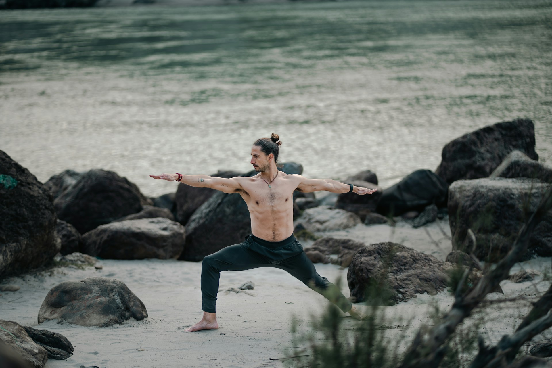 Beginner yoga routines with warrior II pose