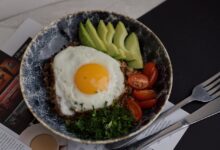 Simple keto breakfast with avocado and egg bowl for beginners