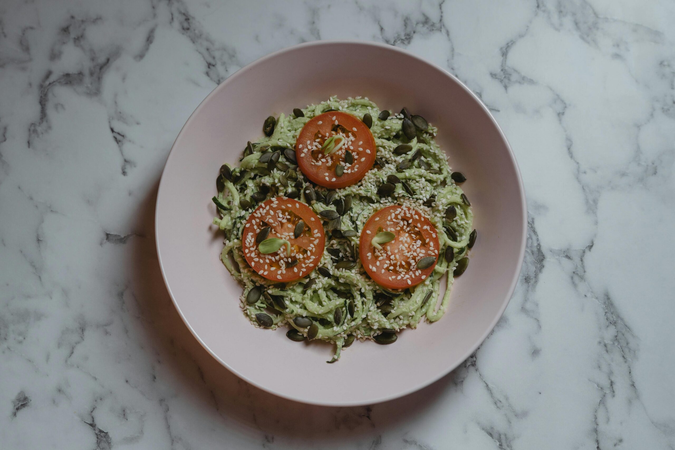 Quick low-carb vegan meals featuring zucchini noodles